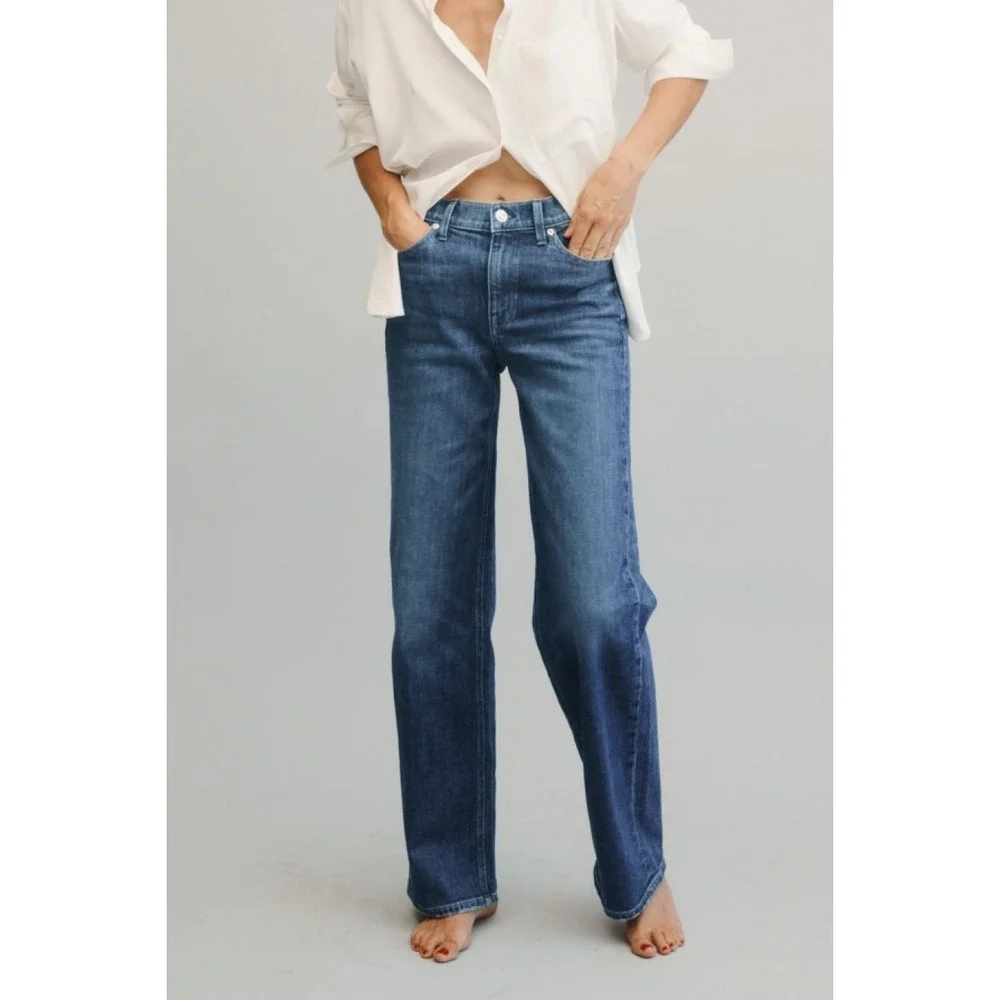 AYR The Secret Sauce 29S Blue Jeans Wide Leg High Rise Crowd Surf